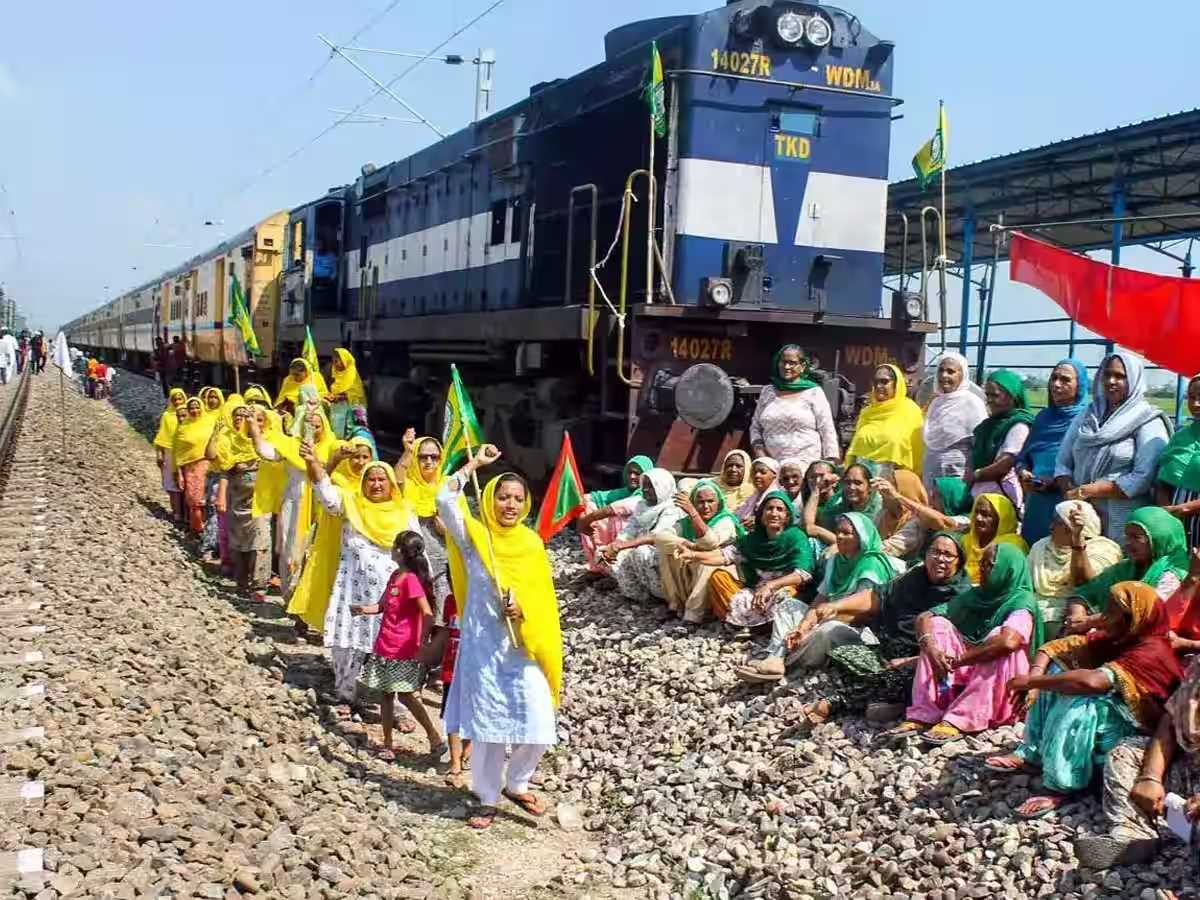 किसान आंदोलन के कारण रेल यातायात प्रभावित